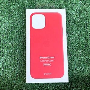 Apple iPhone 12 Mini Leather Case MagSafe - Red